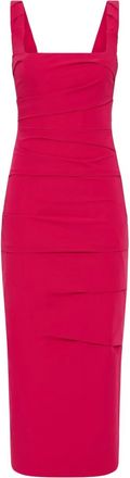 Rachel Gilbert Abito midi Anna con scollo quadrato - Rosa