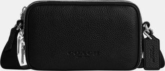 Coach Mens Colton Crossbody Bag 19 - Black Leather - One Size
