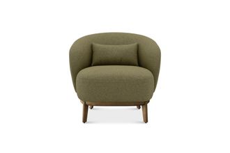 Castlery Avery Armchair Customized, (Performance Boucle) Moss, Spill-Resistant, Compact for Men