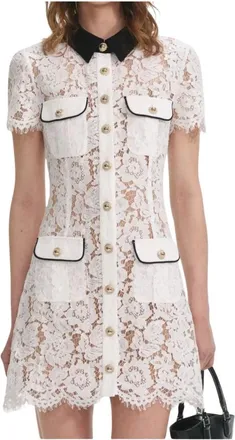 Self Portrait Donna, Abiti, Bianco, XS, new