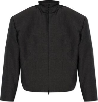 Balenciaga Jacket met opstaande kraag - Dames - Zomerjassen - Grijs - 2XS - Katoen - Jassen