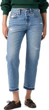 Levi's 501 Release Hem Crop Straight Leg Jeans in Triple Brim at Nordstrom, Size 27 X 26