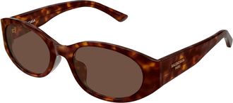 Balenciaga BB0369SK Asian Fit 005 Womens Sunglasses Tortoiseshell Size 55