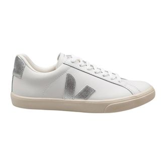 Veja White/Silver Trainers for Women
