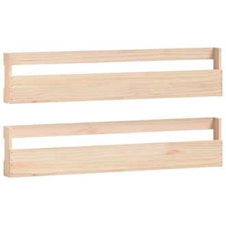 vidaXL Estantes Para Zapatos De Pared 2 Uds Madera De Pino 110x9x23 Cm Vidaxl