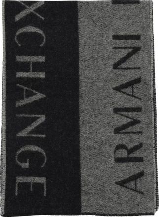 A|X Armani Exchange Accessoires, Heren, Veelkleurig, ONE Size, Wol, Geprinte Sjaal
