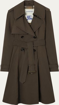 Burberry Pembury Belted A-Line Trench Coat