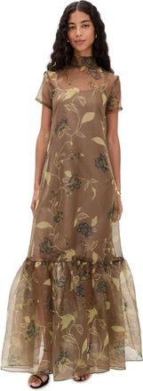Staud Staud Womens Calluna Floor Length Maxi Dress, Vintage Floral
