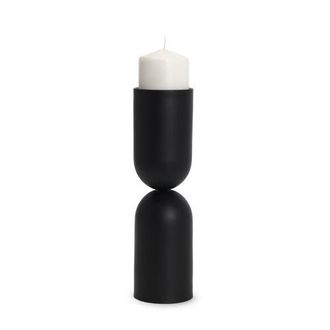 Mercana Qamra Metal Pillar Candle Holder in Black at Nordstrom, Size Medium