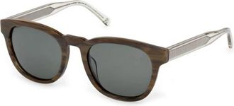 Timberland Ronde Gepolariseerde Zonnebril - Heren - Zonnebrillen - Bruin - 53 MM - Accessoires