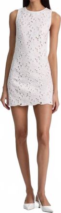 Alice & Olivia Clyde Mini Shift Dress In Off White