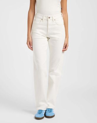 Lee Relax-fit-Jeans LEE Lee Hose Rider Classic, Damen, Gr. 29, L&auml;nge 31, weiss (wei&szlig;), Obermaterial: 67% Baumwolle CO. 32% Lyocell CLY. 1% Elasthan EL., J
