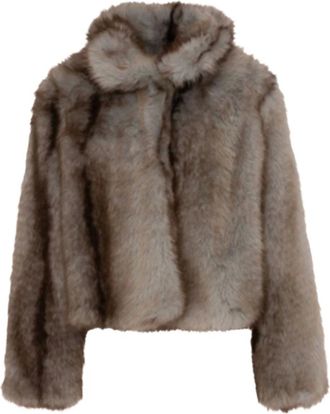 Fracomina Giacca Corta in Eco-pelliccia - - Jackets - Donna - Multicolore - XS