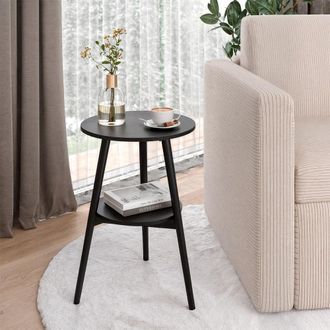 Vicco Mesa De Centro Rondal, Negro, 38 X 38 Cm, Vicco