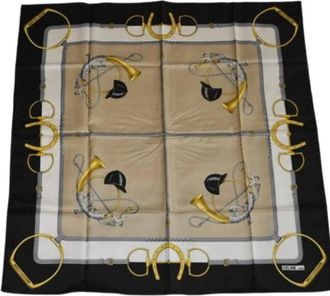 Celine Pre-owned Scarves, female, Multicolor, Size: ONE SIZE Pre-owned Vintage Silk Scarf