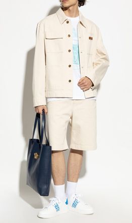 Versace T-shirt With Print, Mens, White