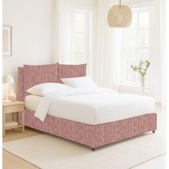 Dmora Cama Doble Formby, Desenfundable, Hecho En Italia, Rosa