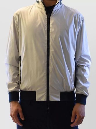 Fay high collar cuffs hem side pockets