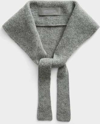 Jacquemus Womens Le Châle Gros Grain scarf