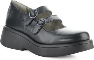 FLY London Mily Mary Jane Flat in 000 Black at Nordstrom, Size 37