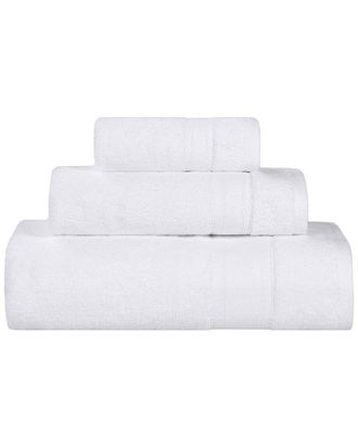 Superior Belmont Zero Twist Cotton Medium Weight Soft Absorbent 3pc Towel Set