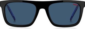 HUGO BOSS Blue Square Unisex Sunglasses HG 1297/S 0D51 KU 54