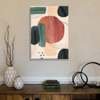 Dmora Cuadro Nedane, Estructura De Tela, Madera Noble, Estructura De Madera Noble, 70x100h Cm Multicolor