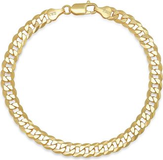HMY Jewelry 14K Gold Plate Sterling Silver Chain Bracelet at Nordstrom Rack