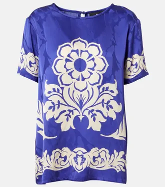 Etro Floral satin top