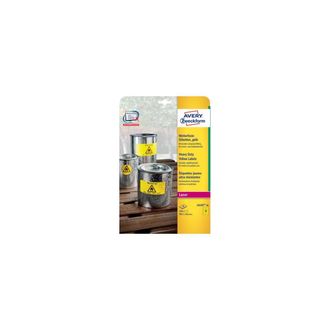 Avery L6107-20 Etiqueta Autoadhesiva Rect&aacute;ngulo Redondeado Permanente Amarillo 240 Pieza(s)