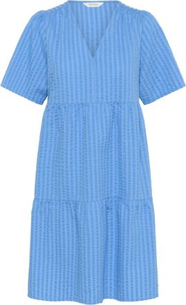 Part Two Marina Jurk met Volant Rok - Dames - Korte kleedjes - Blauw - XS - Kleedjes