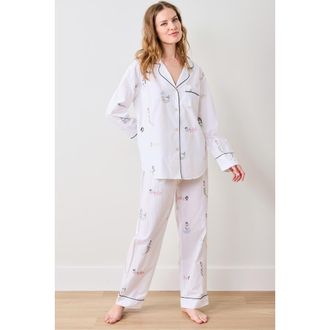 Printfresh Long PJ Set in Cloud at Nordstrom, Size Xx-Small