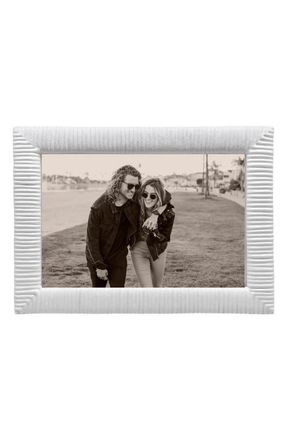Mariposa Woven Texture 4 x 6-Inch Picture Frame in White at Nordstrom
