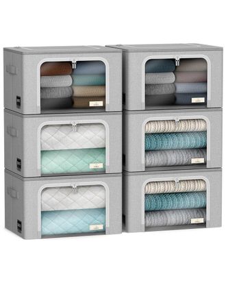 Sorbus Storage Bins With Metal Frame