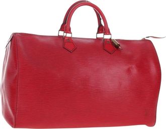 Louis Vuitton Speedy Epi Leather Red Leather Handbag (Pre-Owned)