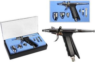 Trade Shop Trade Shop - Aerografo In Acciaio Ugello 0.3 Mm Professionale Con Accessori Nail E Body Art