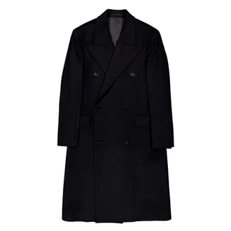 Burberry Double-Breasted Cashmere Tailored Coat, Brand Size 48 ( US Size 38 )
