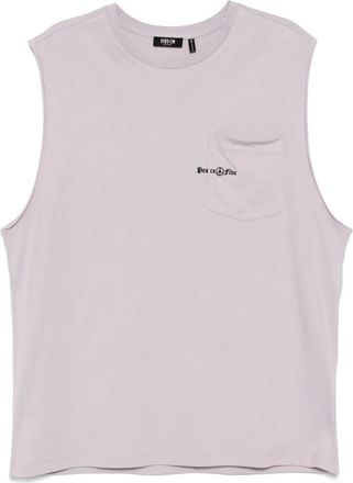 Five CM logo-embroidered vest - men - Cotton - S - Purple