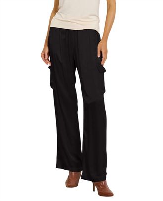 La Made Silky Cargo Long Pant In Black