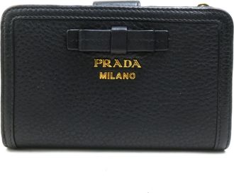 Prada Black Leather Wallet (Bi-Fold) (Pre-Owned)