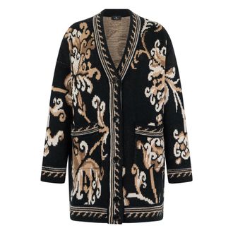 Etro Truien & Vesten, Dames, Zwart, XS, Wol, Wol Jacquard Vest