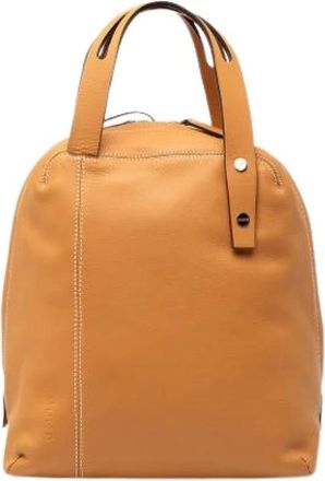 Loewe Pre-owned Backpacks, female, Brown, Size: ONE SIZE Pre-owned Leather Handbag