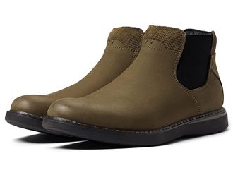 Nunn Bush Bayridge Plain Toe Chelsea Boot Mens Shoes Moss : 9 W (EE), Leather