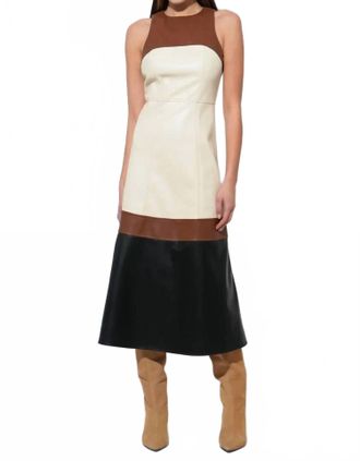 Adelyn Rae Caspia Midi Dress In Colorblock