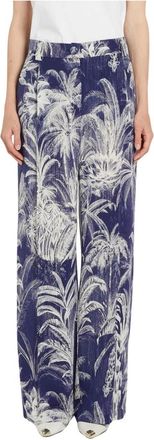 Marella Pantalones - Trousers - Mujer - Azul - L
