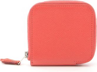 Hermès Red Color Epsom Leather Coin Purse/Coin Case (Pre-Owned)