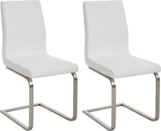 Clp Clp - Set De 2 Sillas De Comedor Belfort En Polipiel Blanco