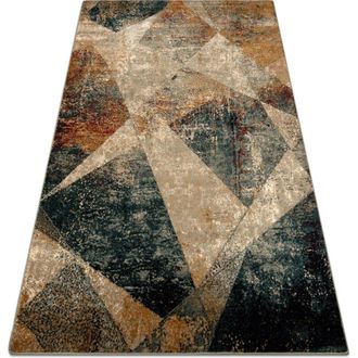 RugsX Alfombra De Lana Omega Rami Mosaico Color Esmeralda Green 235x350 Cm