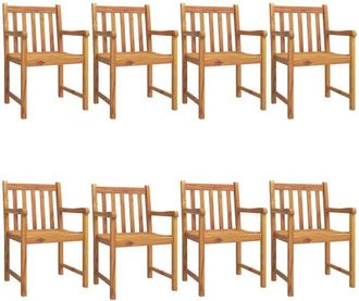 vidaXL Vidaxl - Sillas De Jard&iacute;n 8 Uds Madera Maciza De Acacia 56x55,5x90 Cm