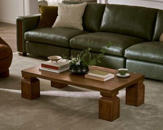 Castlery Tan France Anaya Rectangular Tea Table, 47.2 for Brown
